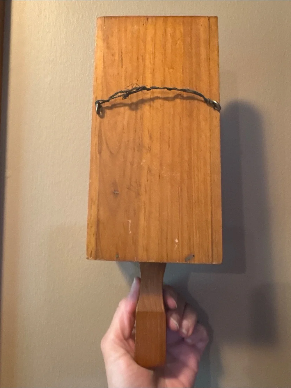 Wood Wall Pocket Shelf - Natural Brown
